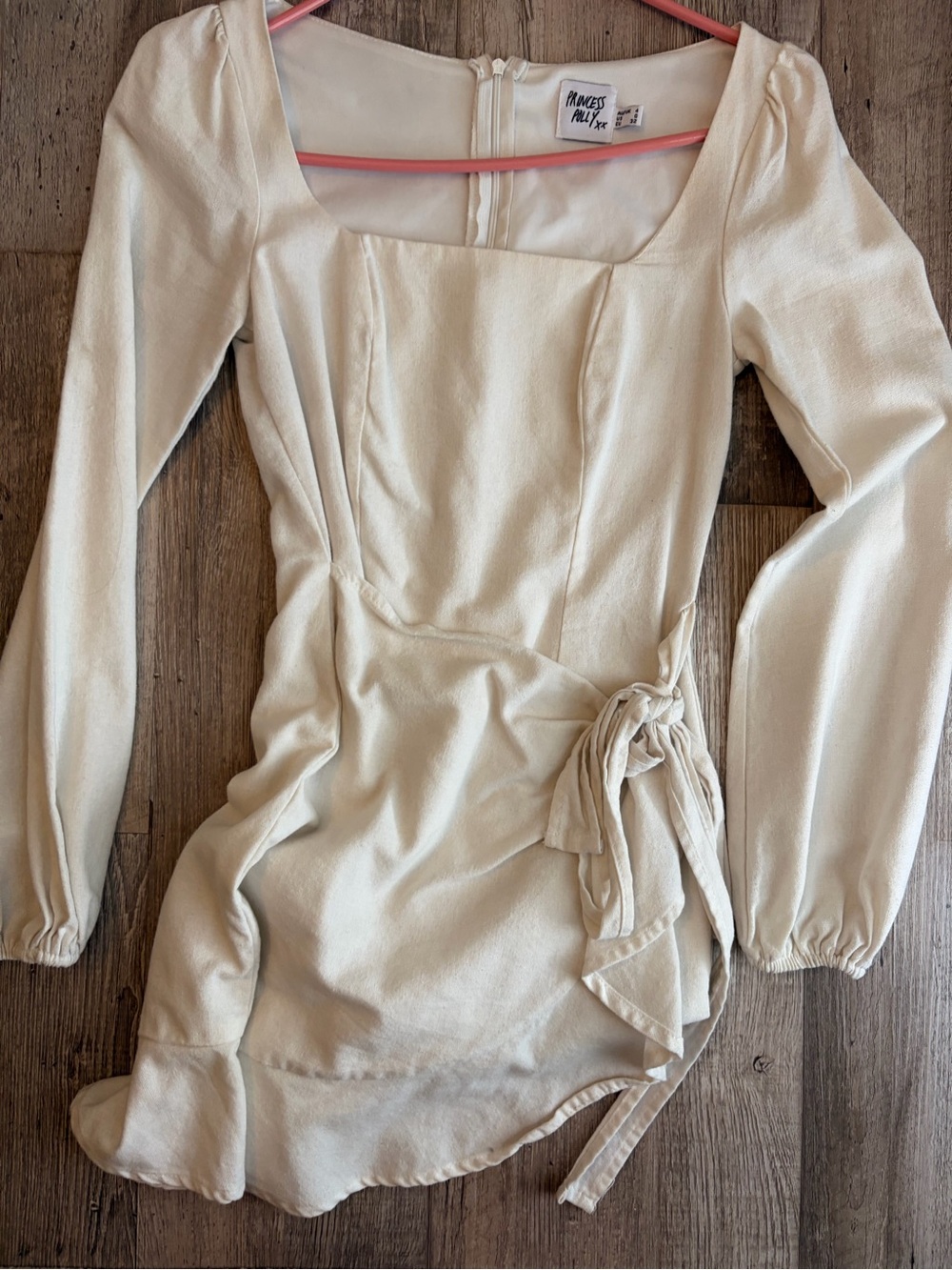 Princess Polly Cream Mini Dress with Square Neck